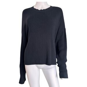 NEW TREASURE & BOND NORDSTROM Black Oversized Pullover Sweater Size XL